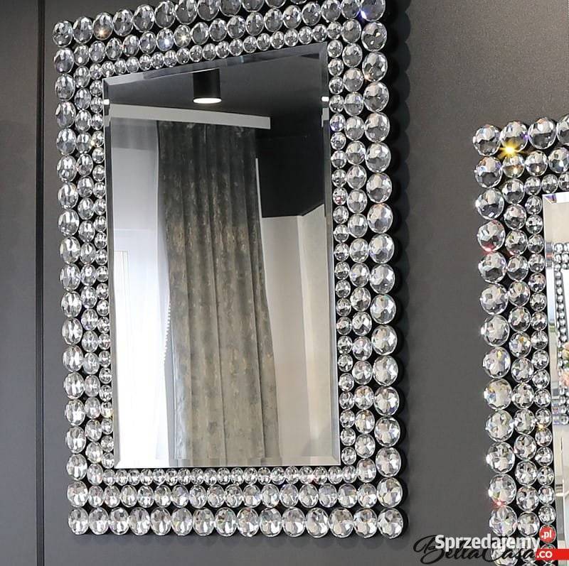 Lustro glamour z kryształkami okrągłe Lustra mazowieckie Warszawa