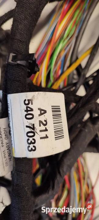 MERCEDES W211 E500 WIĄZKA KABINY RHD ANGLIK Materiały instalacyjne dolnośląskie sprzedam