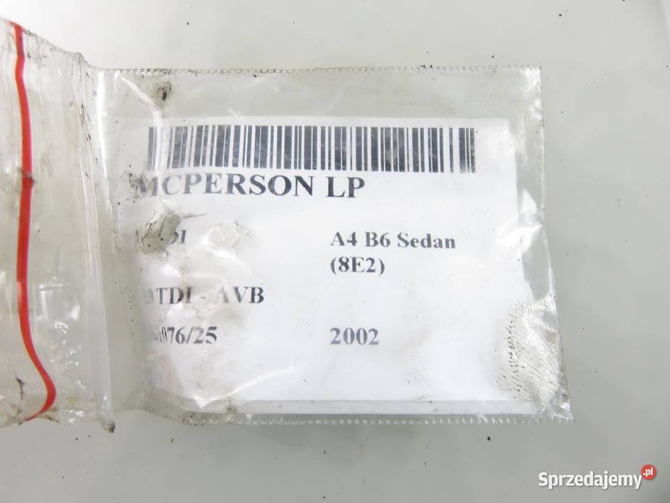 AMORTYZATOR LEWY PRZEDNI AUDI A4 B6 19 TDI Zawieszenie i amortyzacja sprzedam