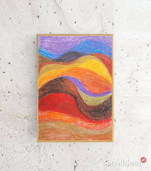 rysunek w ciepłych kolorach abstrakcja do pokoju Gdańsk