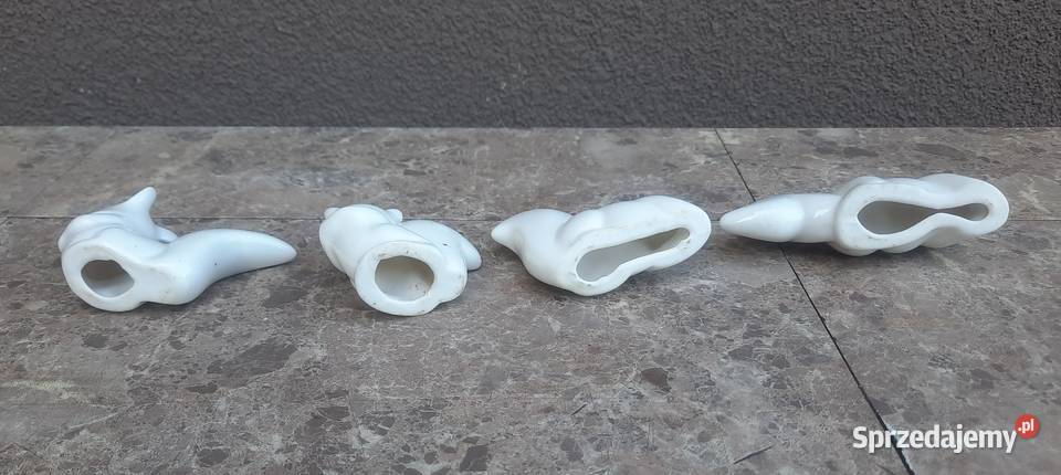 Wiewiórki małe figurki porcelana zestaw 4 Dekoracje i ozdoby