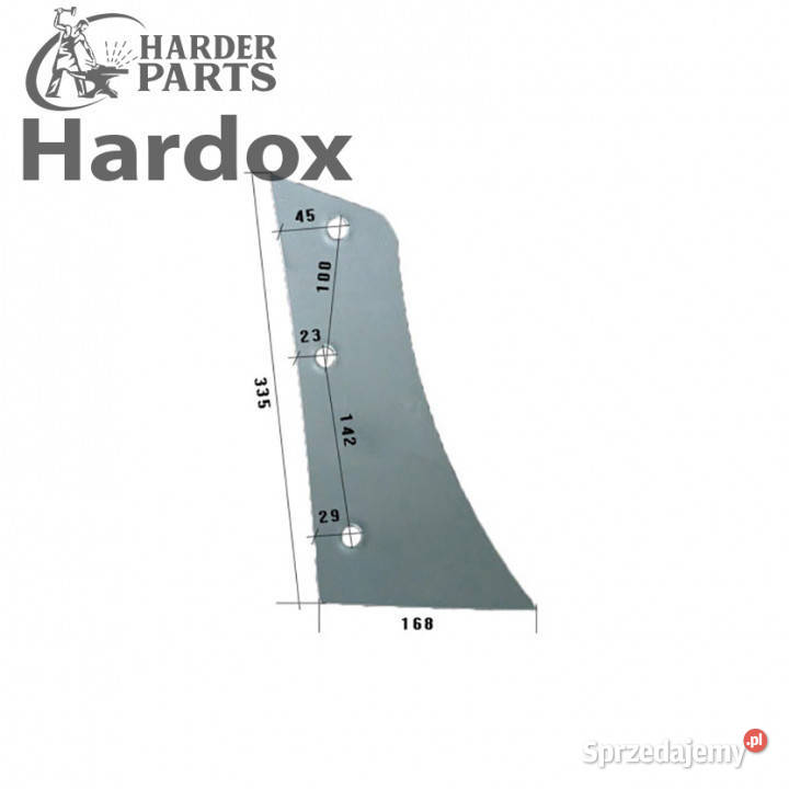 Pierś HARDOX 073272P części do pługa KVERNELAND Rolnictwo Suwałki sprzedam