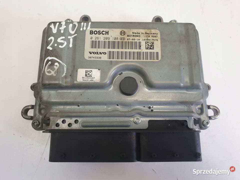 Volvo V70 III 25 T STEROWNIK SILNIKA 0261209108 Części samochodowe Chełm