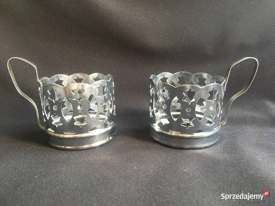 PRL koszyczki szklanek metal Kolekcje zachodniopomorskie Kołobrzeg