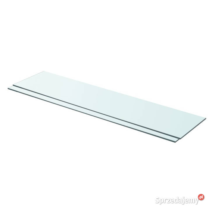 Półki 2 panel z bezbarwnego szkła 90 x 20