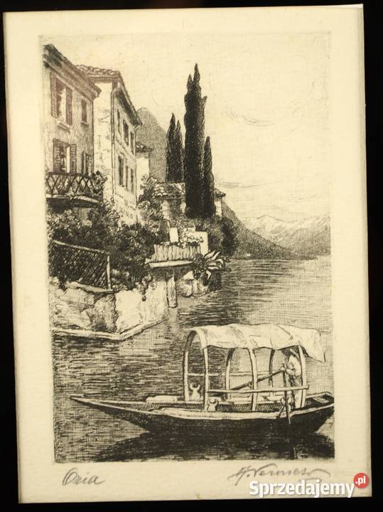 Rycina Oria Jezioro Lugano Villa Fogazzaro Bronisze