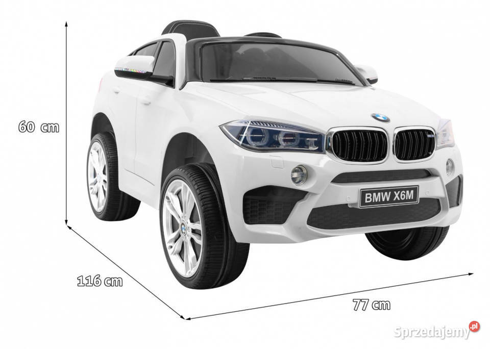 Auto na akumulator BMW X6M białe EVA 2x45W Warszawa