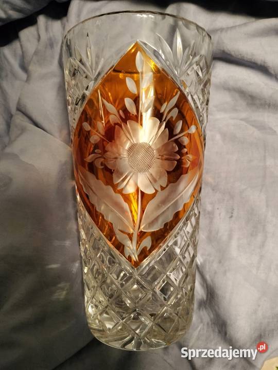 Kryształowy wazon 21 wysokość PRL Choszczno