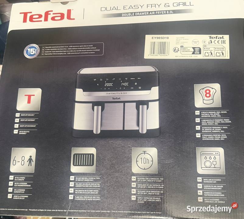 Air Fryer Tefal Dual Easy Fry Grill sprzedam