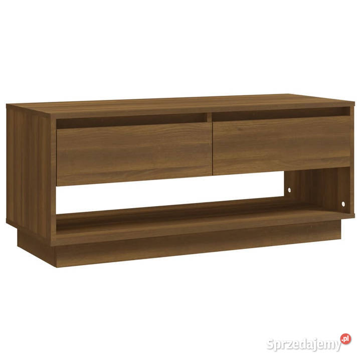Szafka pod TV brązowy dąb 102x41x44 materiał RTV Dom i Ogród Warszawa
