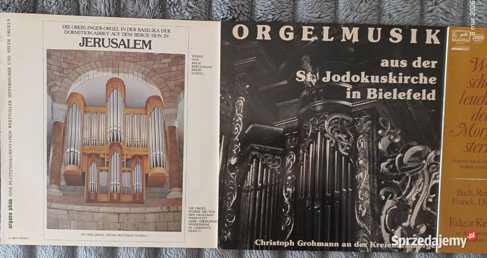 4 albumy winylowe z muzyką organową sprzedam