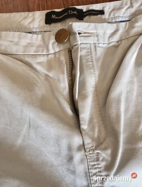 Jasne spodnie Massimo Dutti S małe M biały Warszawa