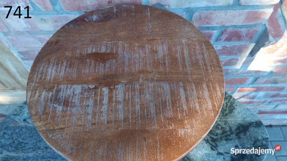 Stolik kawowy Loft lite drewno Kwietnik Stojak Gawroniec