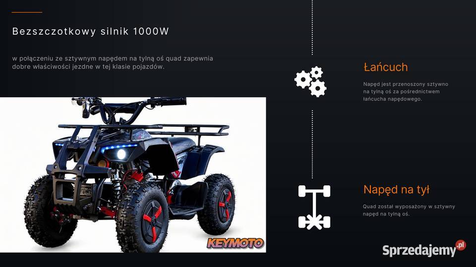 Mini Quad ATV ELEKTRYCZNY 1000W 36V HERCULES Ząbkowice Śląskie