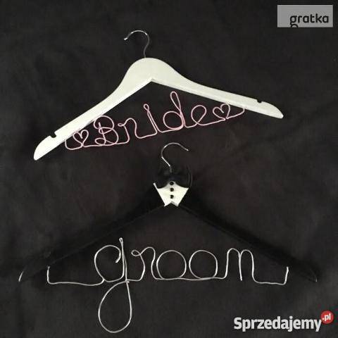 Wieszaki ślubne Bride i Groom