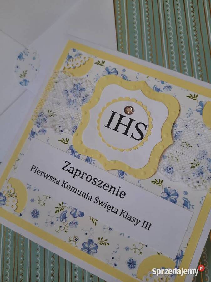 Zaproszenie nauczyciela Pierwsza Komunia Święta Ryki