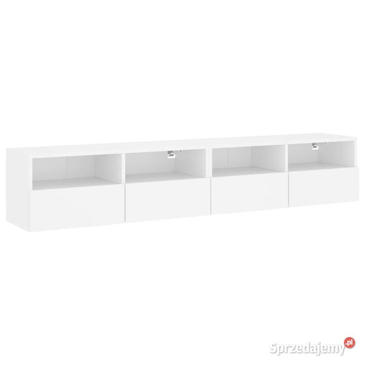 Ścienne szafki TV 2 białe 80x30x30 WM836869 Warszawa