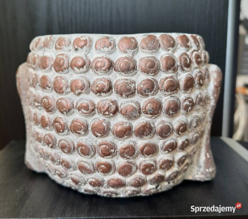 Budda głowa doniczka miedziana osłonka Buddha Dekoracje i ozdoby Kraków