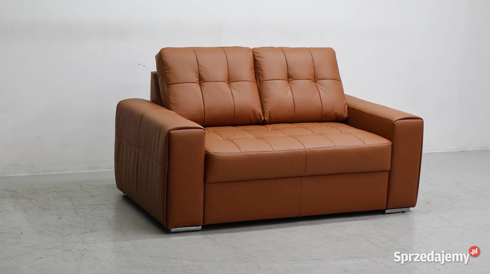 2 osobowa sofa kanapa karmelowa SKÓRA naturalna wielkopolskie sprzedam