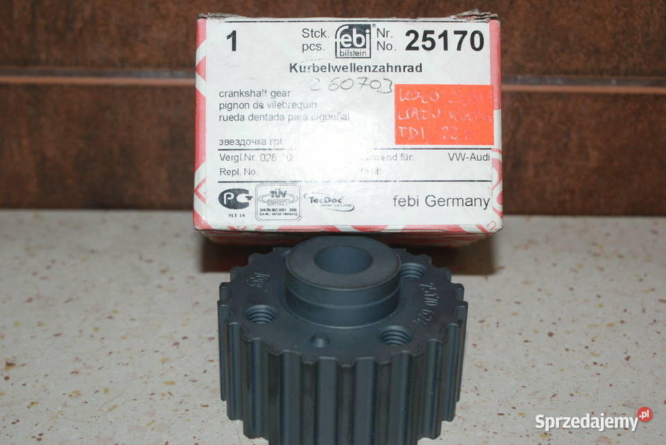 25170 FEBI BILSTEIN KOŁO ZĘBATE WAŁU VW AUDI Części samochodowe mazowieckie Białobrzegi