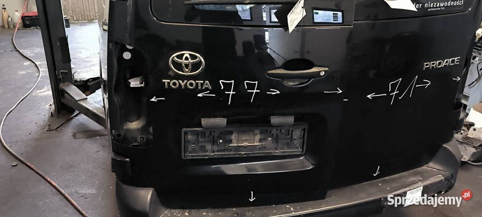 DRZWI LEWE TYŁ TOYOTA PROACE II EXY