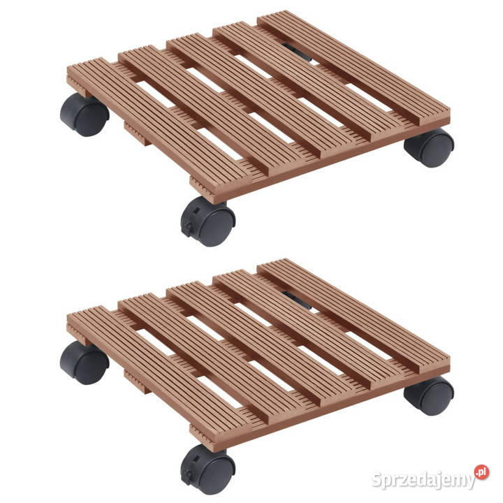 Stojaki na kółkach pod donice 2 brąz 30x30x75 Warszawa