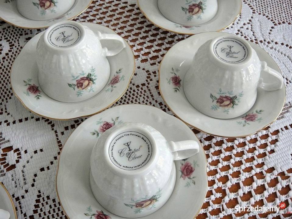 serwis herbaciany kawowy porcelanowy dzbanek Kielce