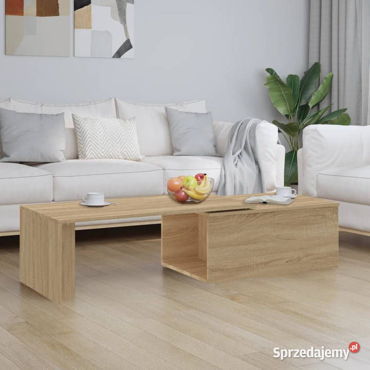 Stolik kawowy dąb sonoma 150x50x35 materiał mazowieckie