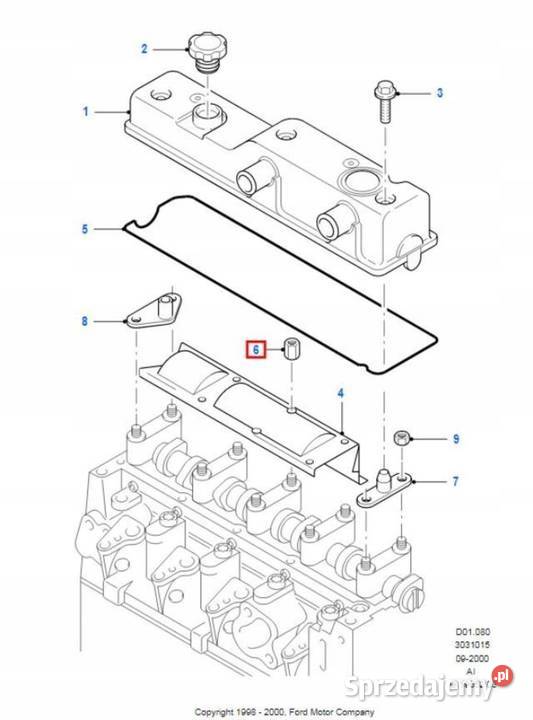 NAKRĘTKA POKRYWY CYLINDRÓW FORD TRANSIT 0213