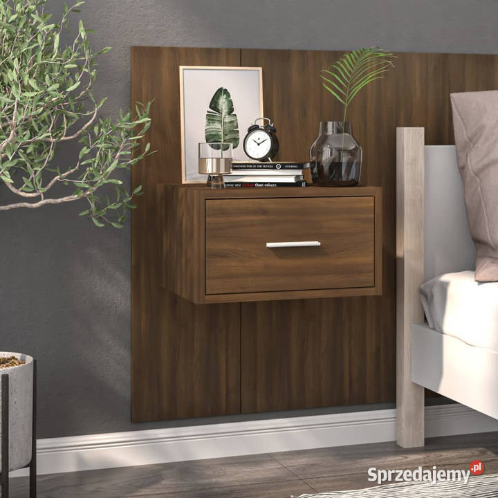 Wisząca szafka nocna brązowy dąb WM816956