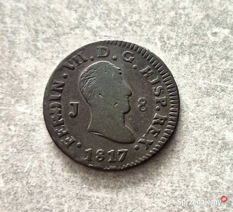 441 HISZPANIA 8 Maravedies 1817 r łódzkie Wola Kruszyńska