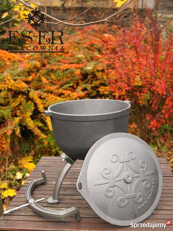 Kociołek żeliwny MYŚLIWSKI ESER 7l pieczonki Grillowanie śląskie Częstochowa