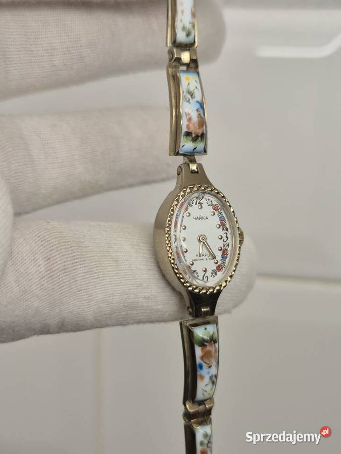 Piękny zegarek porcelanka CzajkaChaika Chorzów