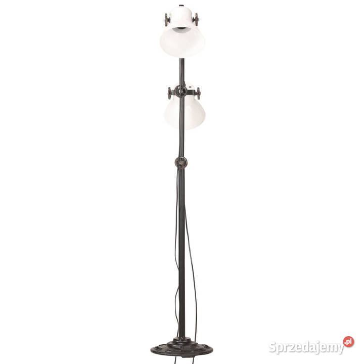Lampa podłogowa z 2 kloszami biała E27 żeliwo mazowieckie Warszawa sprzedam