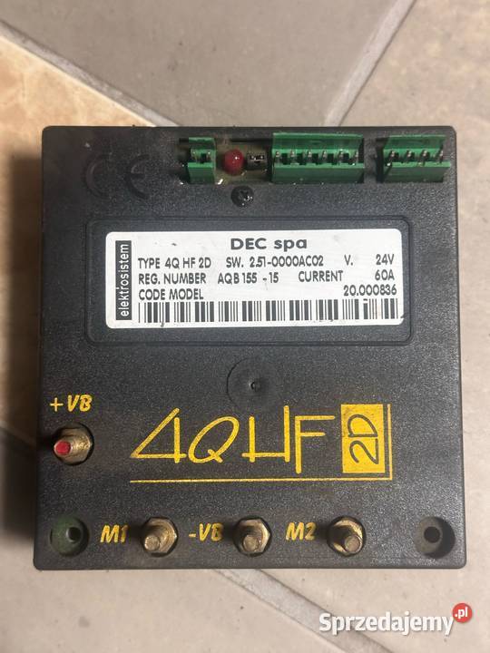 Elektrosistem 4QHF2D Motore Controllo Code Układ elektryczny i zapłon Antonie