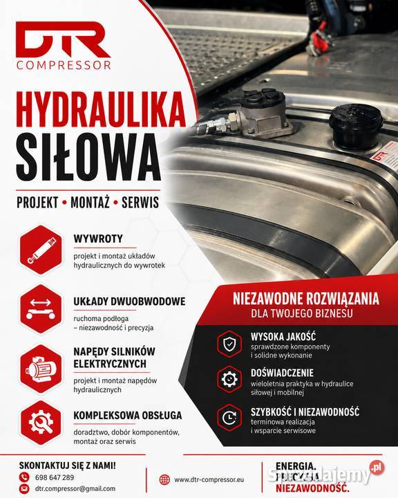 Hydraulika siłowa montaż Bratnik