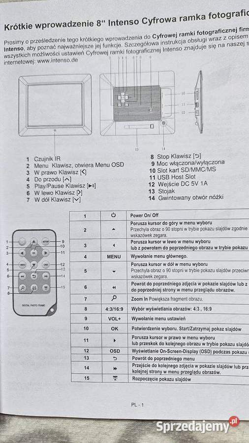 Ramka fotograficzna INTENSO 8 Kraków sprzedam