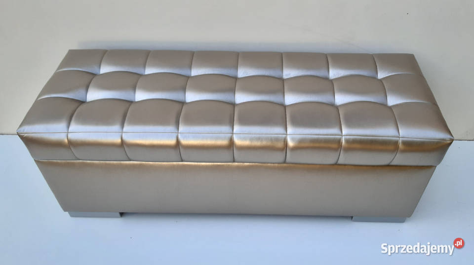 PUFA ŁAWKA PIKOWANA SKRZYNIA ZŁOTA Z PODUSZKAMI Fotele i pufy
