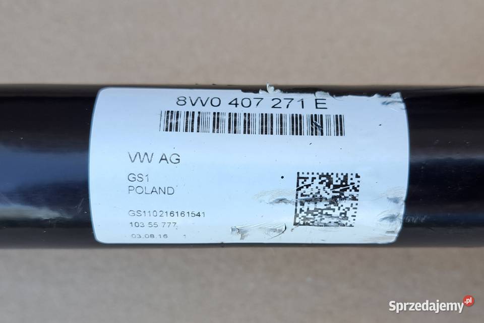 Półoś komplet LP Audi A4 B9 A5 8W0407271E dolnośląskie Mielęcin