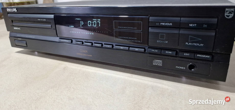 Philips odtwarzacz kompaktowy CD 604 player Odtwarzacze CD i MD Międzychód sprzedam