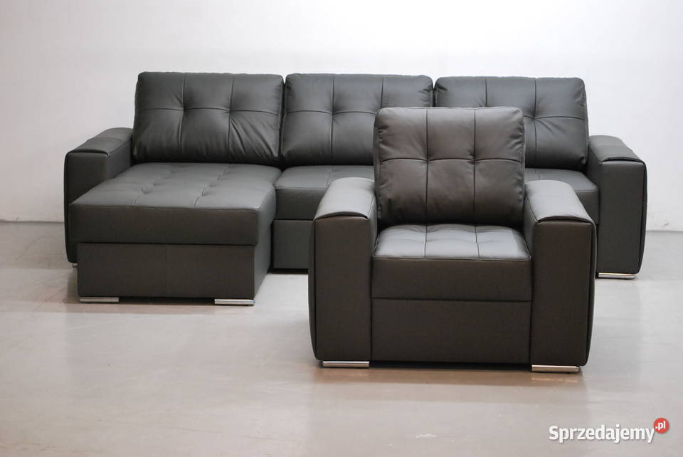 SKÓRA NATURALNa NAROŻNIK Z FSPANIAfotel 9117 Dom i Ogród Poznań