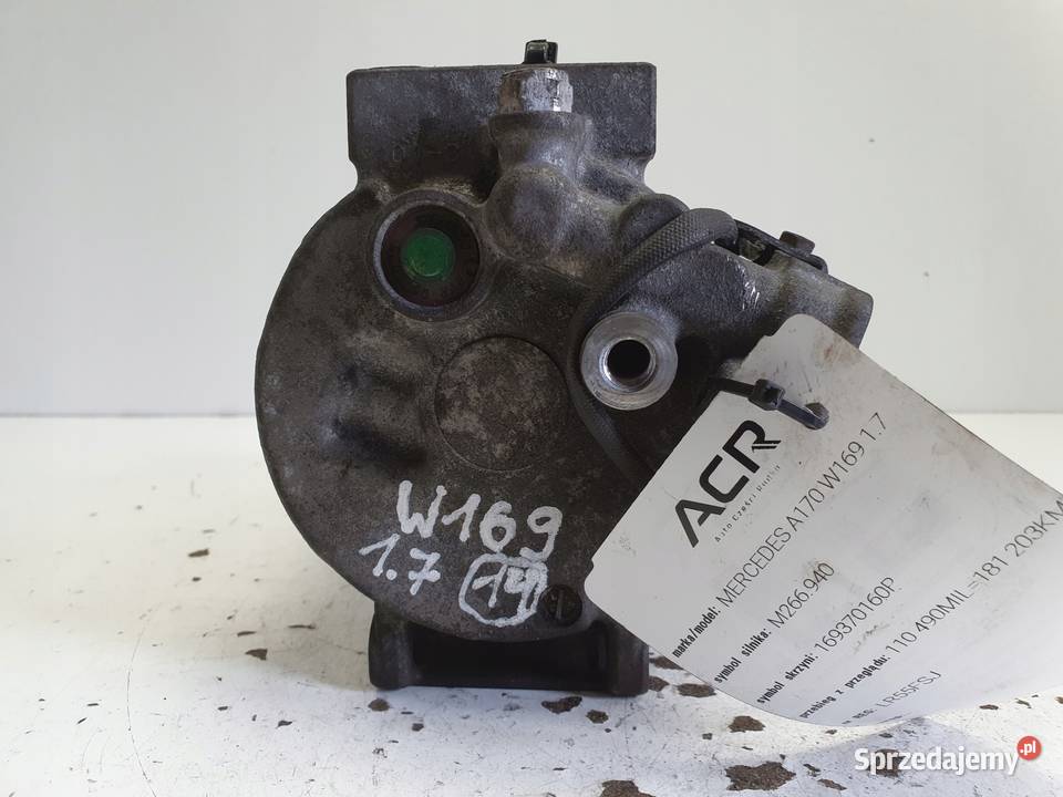 SPRĘŻARKA KLIMATYZACJI Mercedes W169 17 8V pompa Chełm sprzedam
