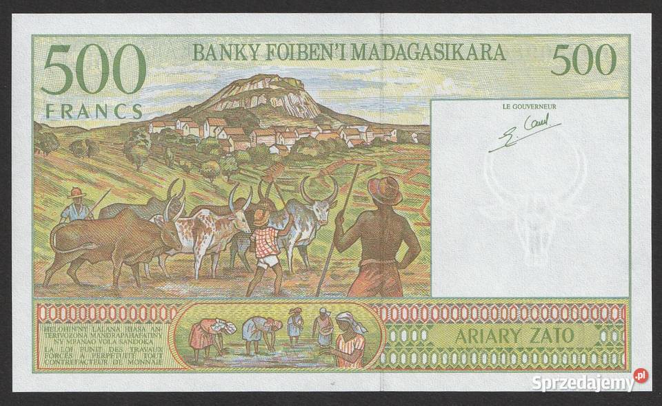 MADAGASKAR 500 FRANKÓW 1994 STAN BANKOWY UNC Łódź