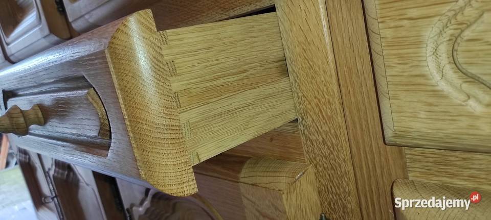 Piękny kredens dębowy lity pełny dąb biblioteka 60cm Komplety mebli Sypniewo