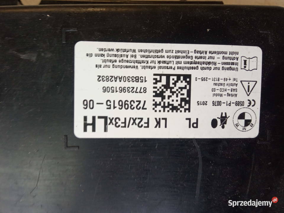 bmw x3 poduszka fotela pomorskie Kobylnica
