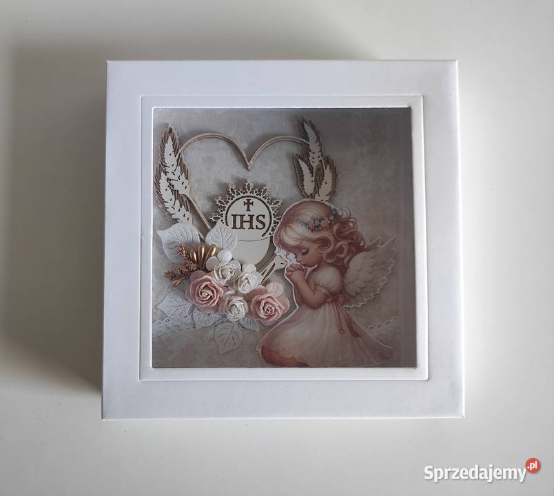 Kartka ręcznie robiona na Komunię Świętą Łódź