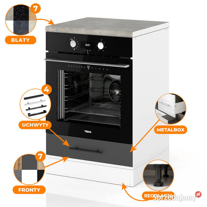 Szafka Kuchenna Stojąca Z Blatem Pod Piekarnik