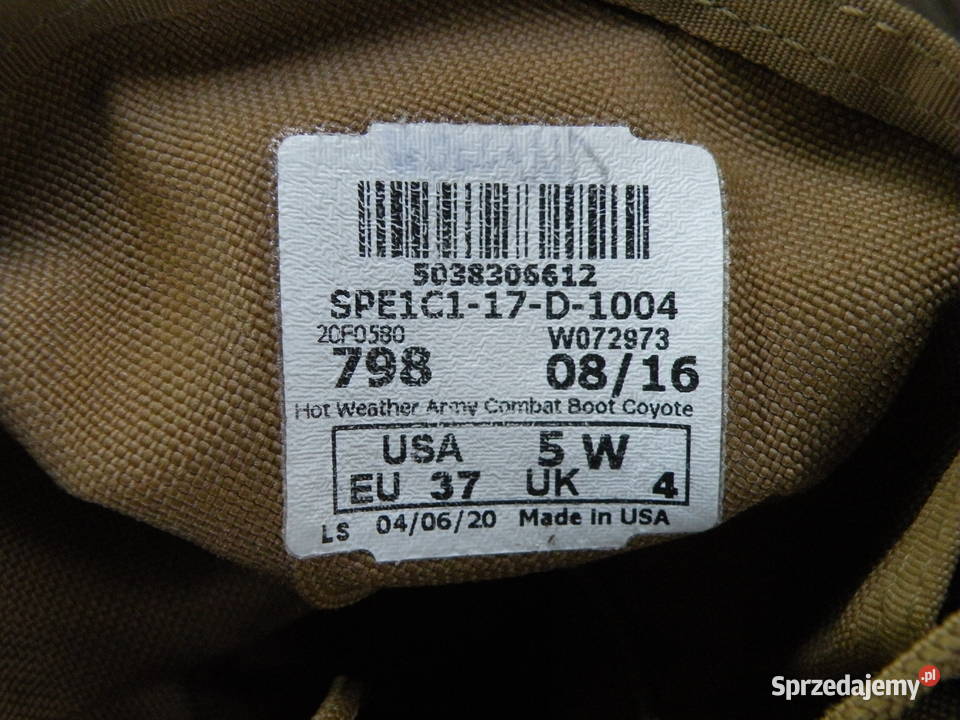 Buty combat boots coyote VIBRAM 5W Wrocław