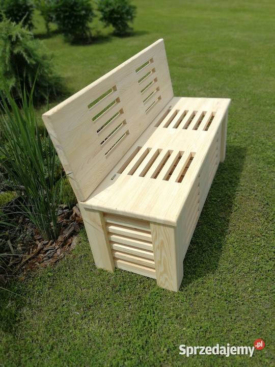 Skrzynia ze składanym odchylonym oparciem ławka 45cm Radków