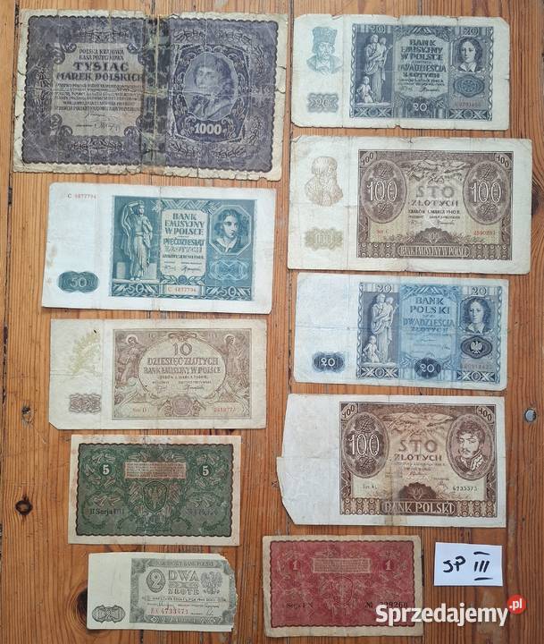 Zestaw Starych Banknotów x10 Stara Polska SPIII